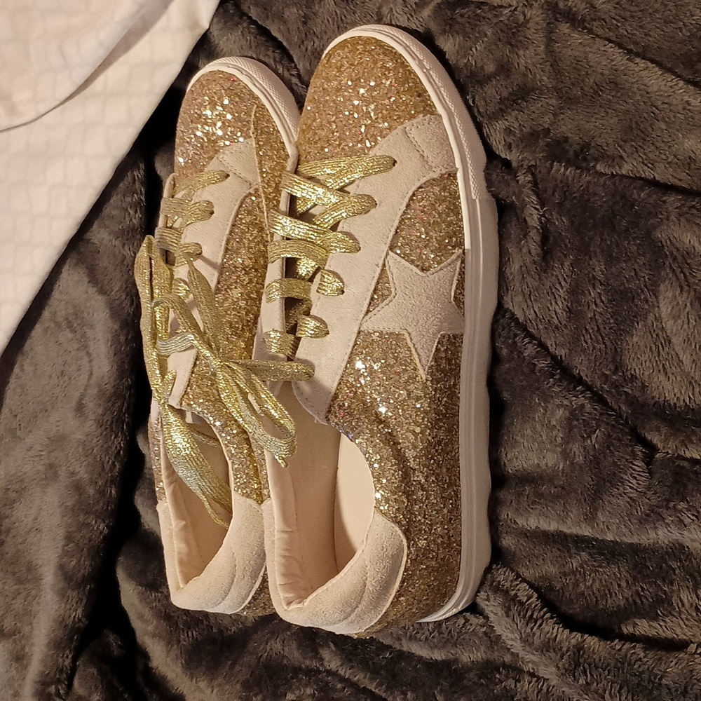 Gold Sparkle Shoes - Picture 2 of 6